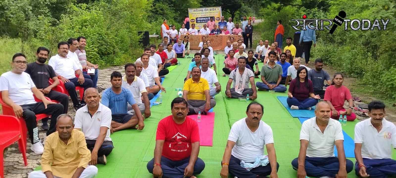 44th free regular yoga practice center inaugurated in Saddu's Indra Garden