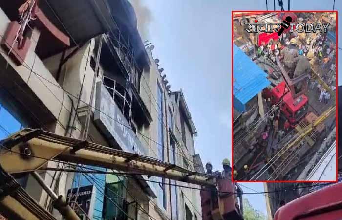 Fire in Cloth Market