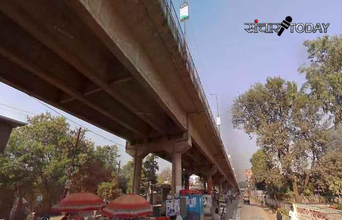 Raipur Mowa Overbridge closed