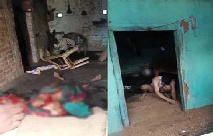 बेटे ने मां को कुल्हाड़ी से उतारा मौत के घाट, शव को टुकड़ों में काटकर गाता रहा गाना
